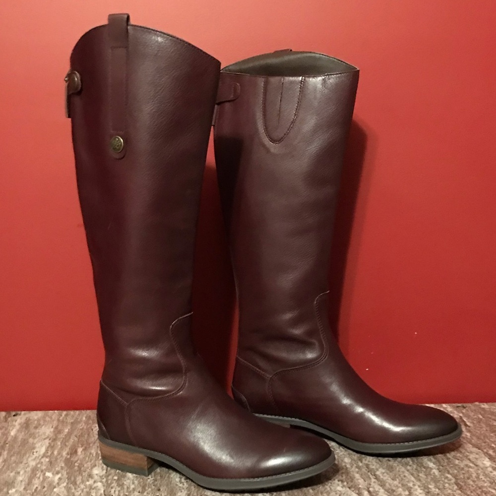 Sam Edelman Penny Brown Leather Riding Boots 7W